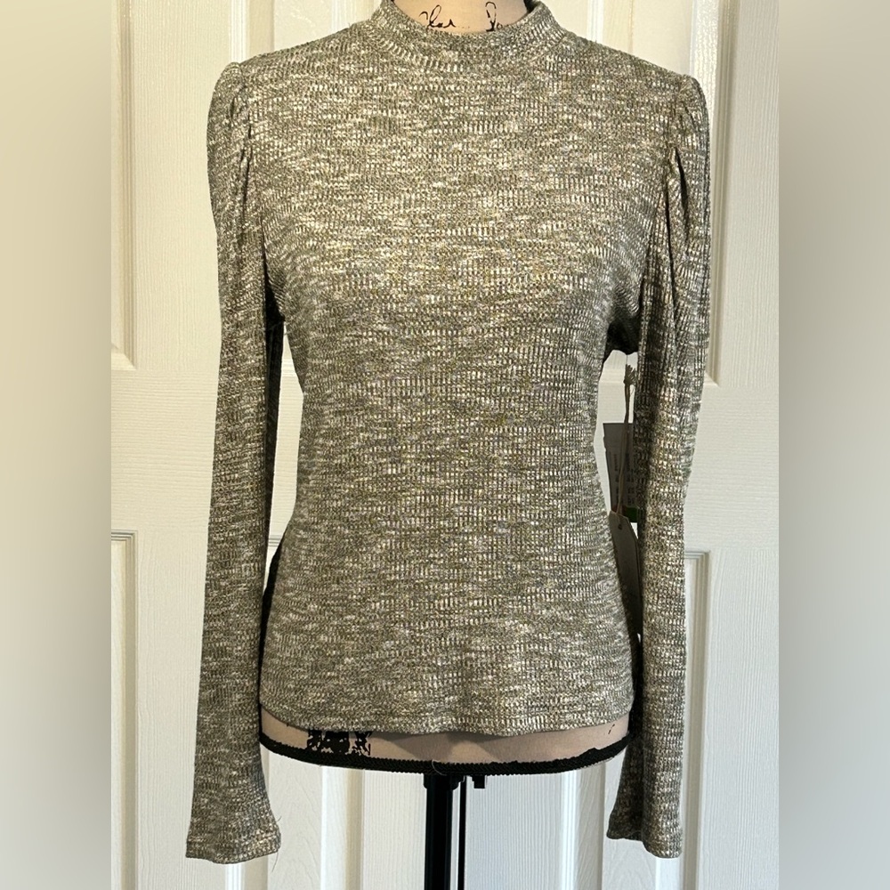 Love & piece collective sage ribbed knit sweater nwt